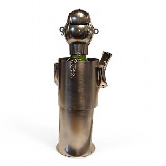 Wine Bodies Metal Sculpture Wine Bottle Holder, Rare Architect Design, HTF - Picture 4 of 13